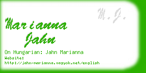 marianna jahn business card